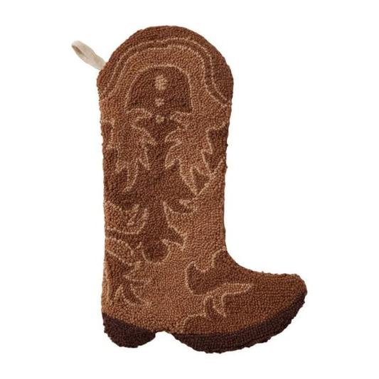 Brown Cowboy Boot Stocking