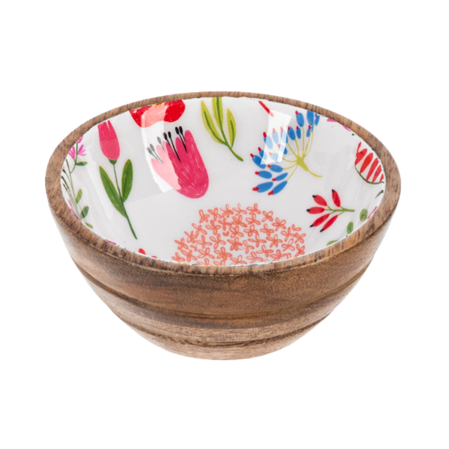 Botanical Wooden Bowl