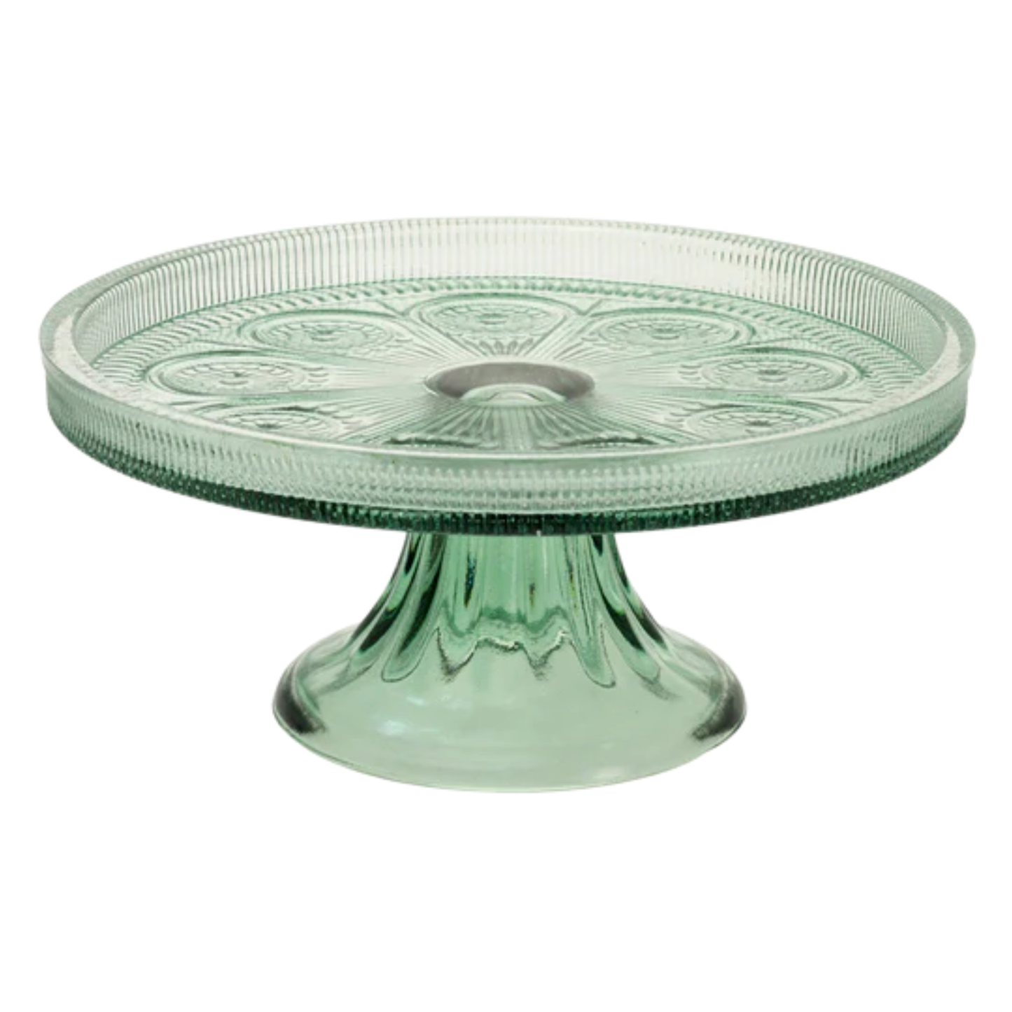 Sage Glass Cake Stand