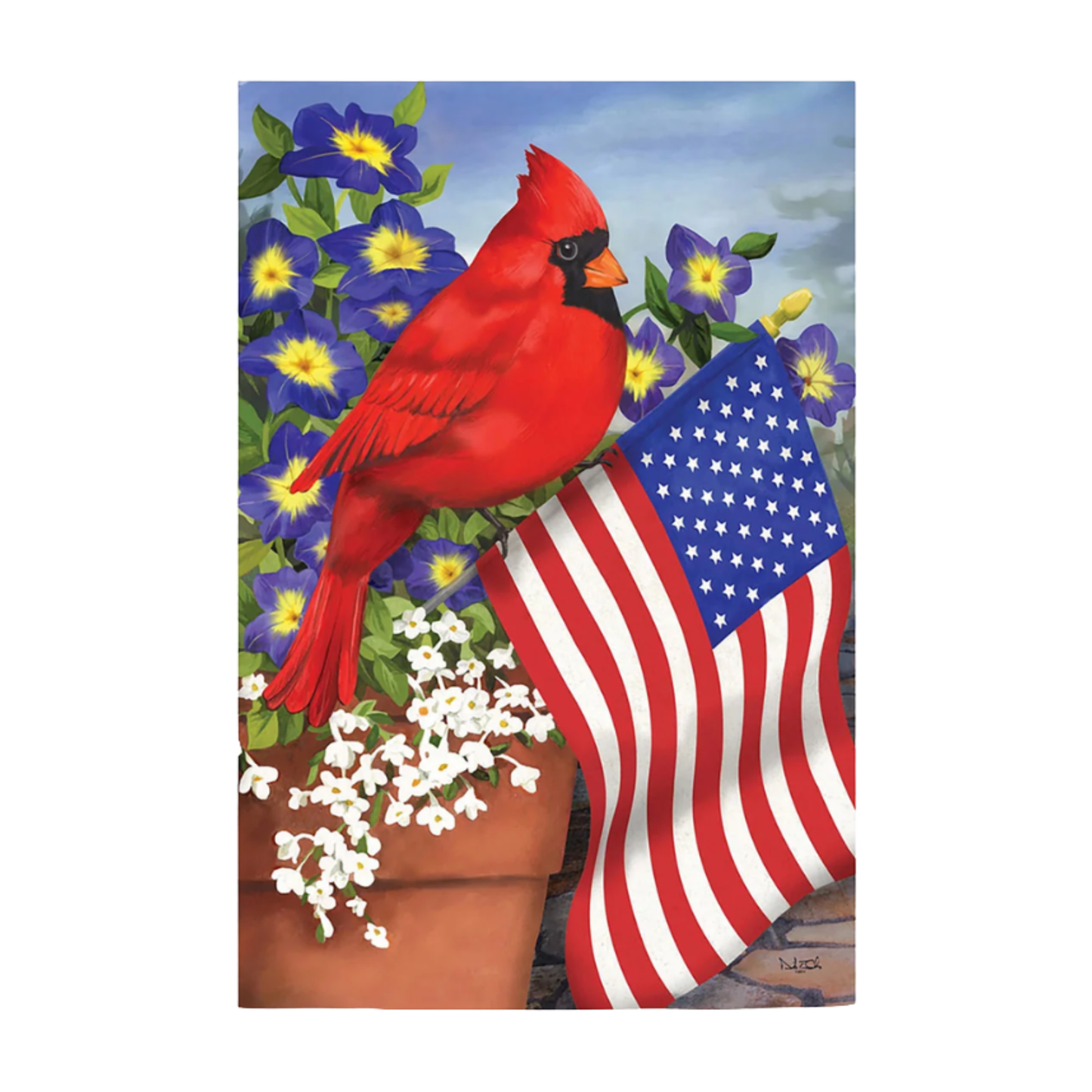 Cardinal Garden Flag