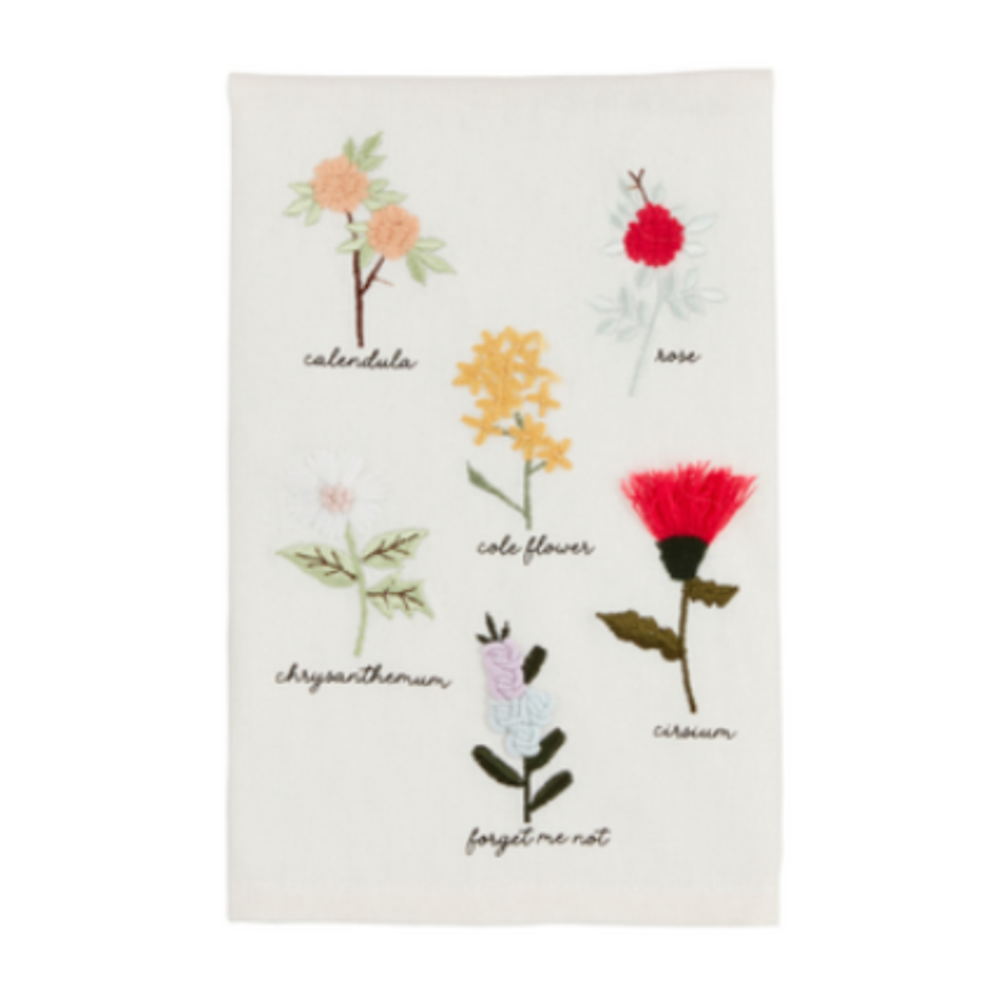 Flower Stems Tea Towel