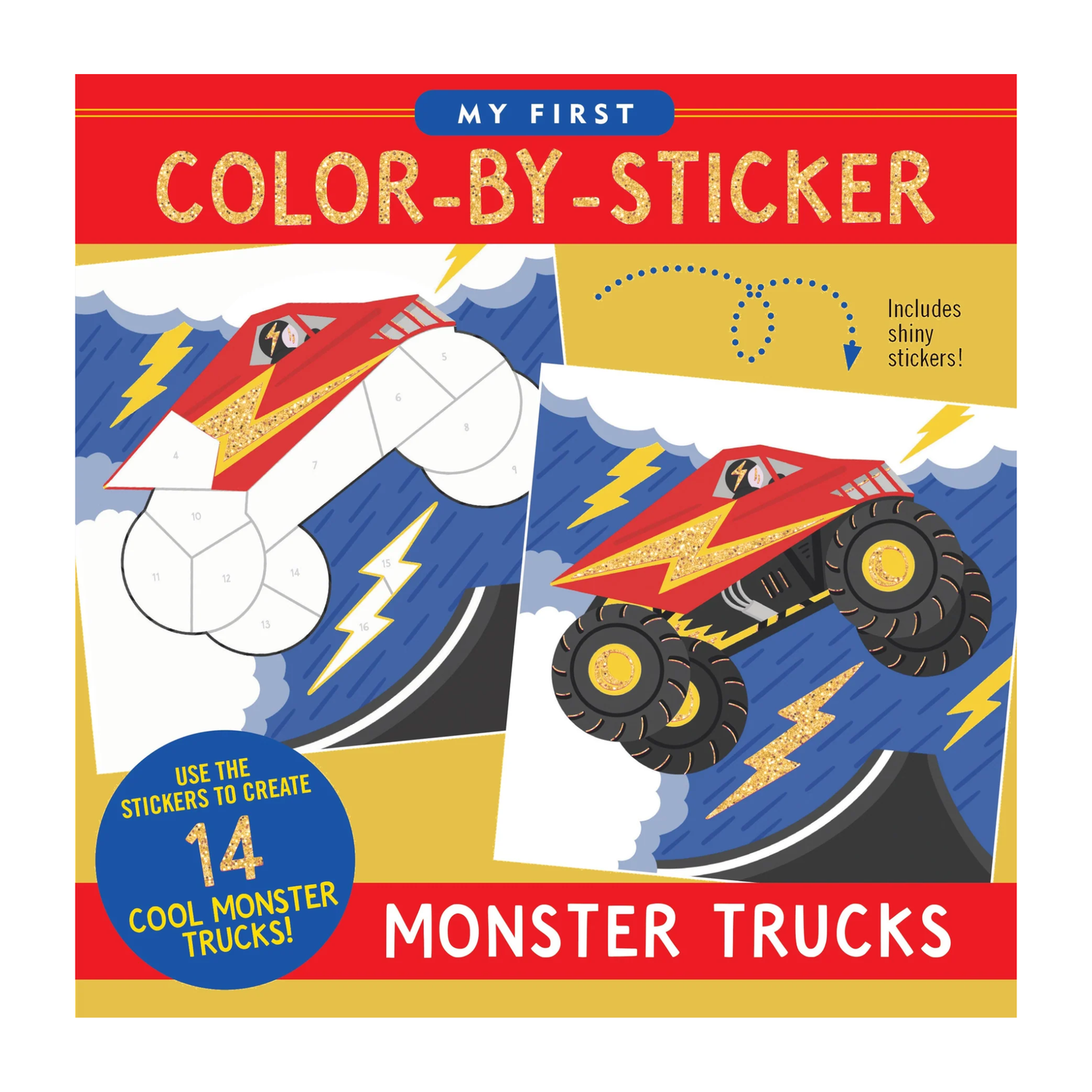 First Color by Sticker Monster Trucks