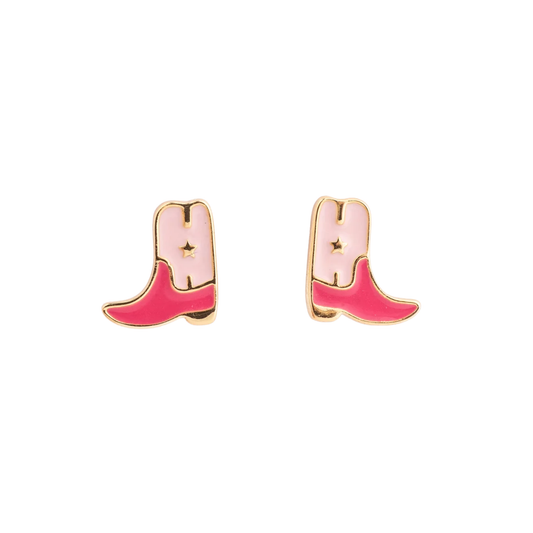 Pink Boots Earrings