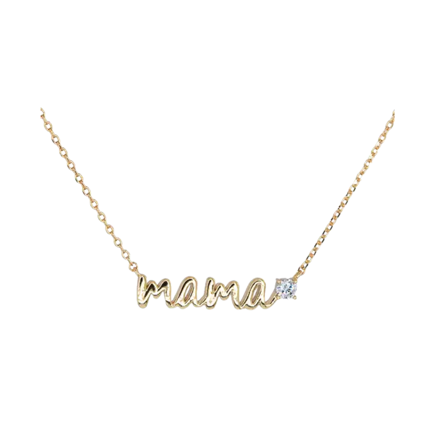 Mama Necklace with CZ