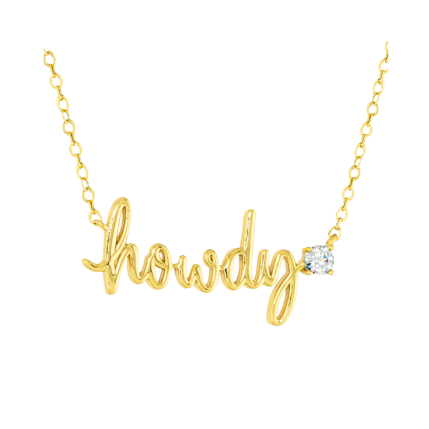 Howdy Necklace with CZ