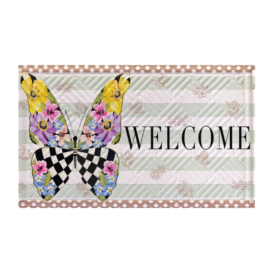 Courtly Check Butterfly Embossed Mat