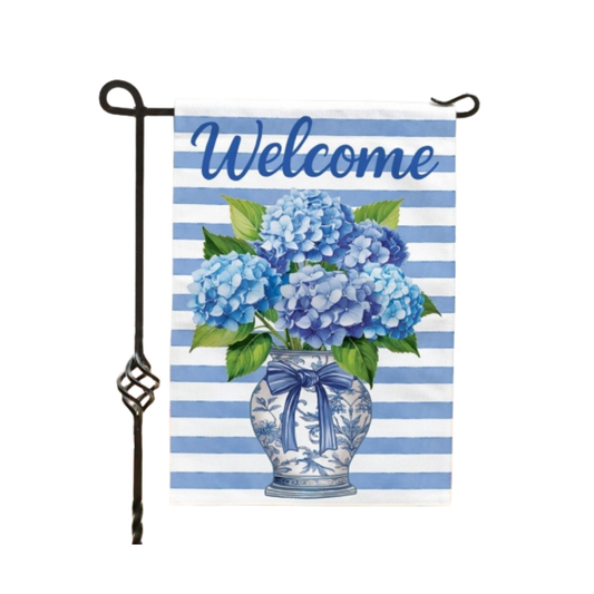 Hydrangea Vase Garden Flag
