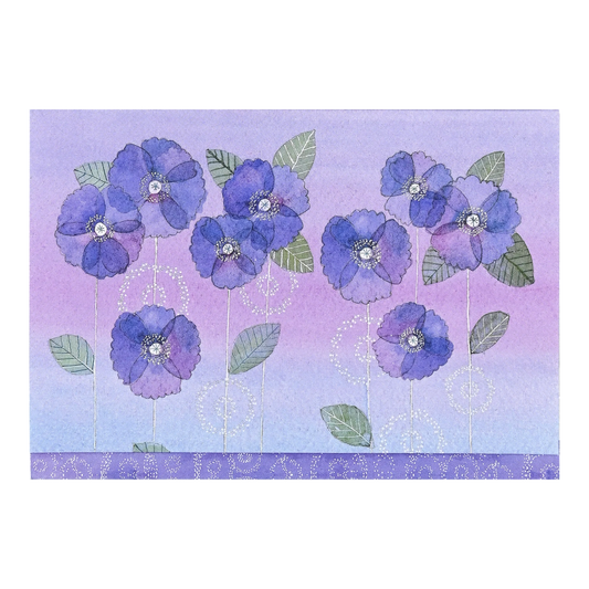 Watercolor Violet Boxed Notecards