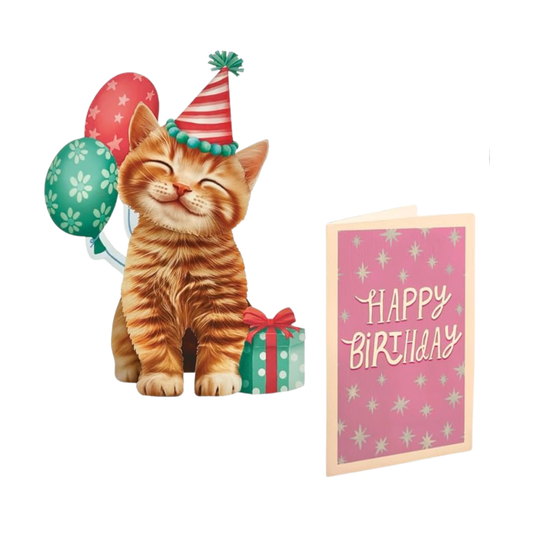 Mini Birthday Kitten Card