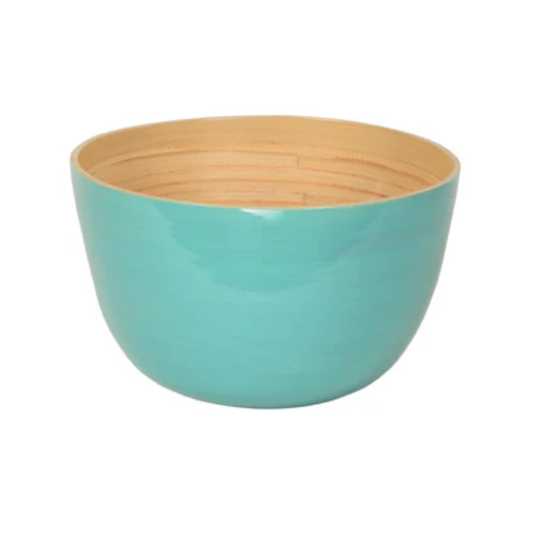 Bamboo Mixing Bowl Light Blue