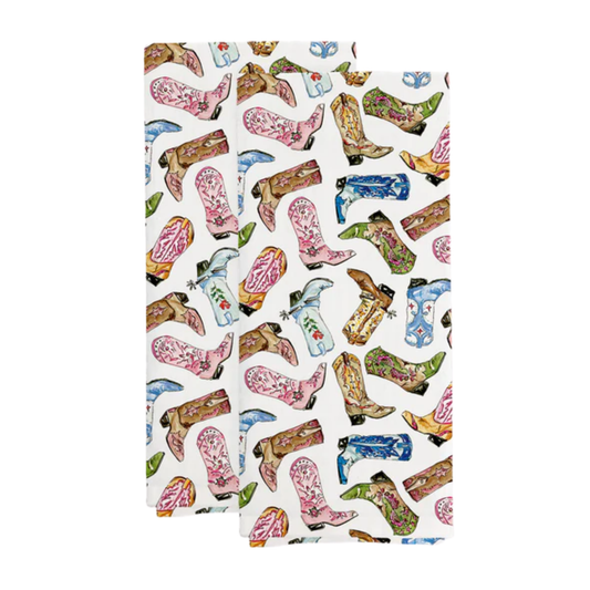 Boot Scooting Tea Towel