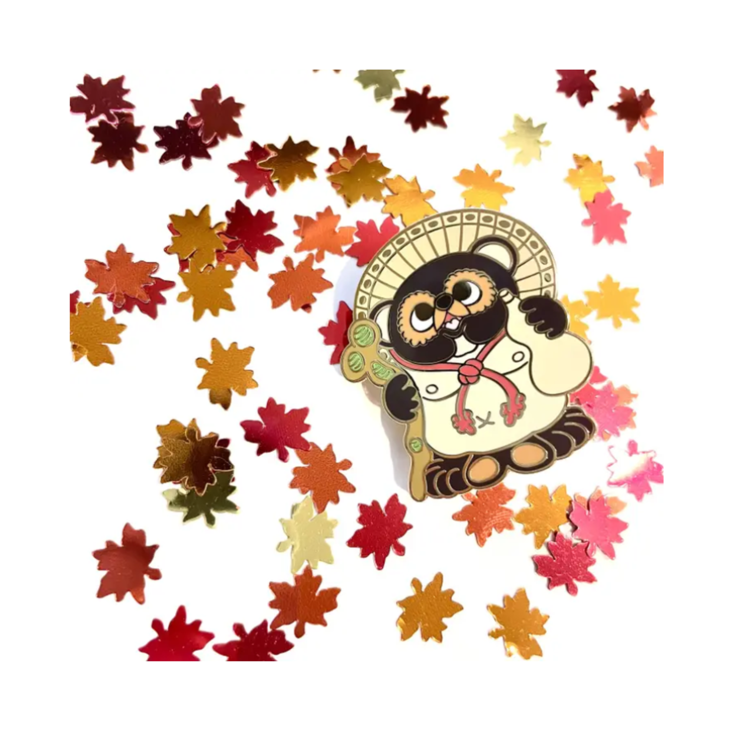 SALE Tanuki Shigaraki Statue Yokai Enamel Pin