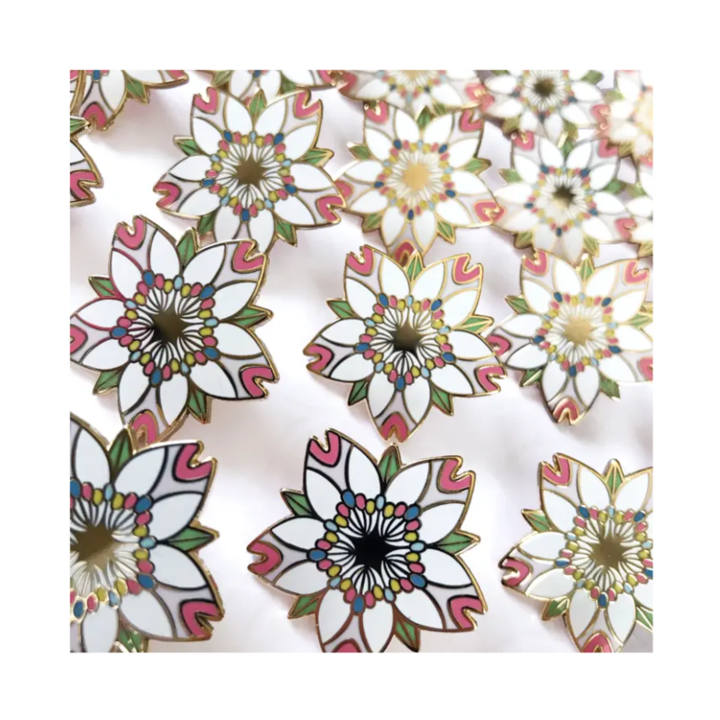 SALE Sakura Cherry Blossom Japanese Crest Enamel Pin