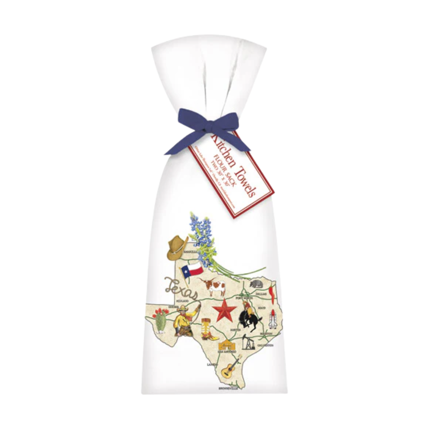 Texas Landmarks Tea Towel