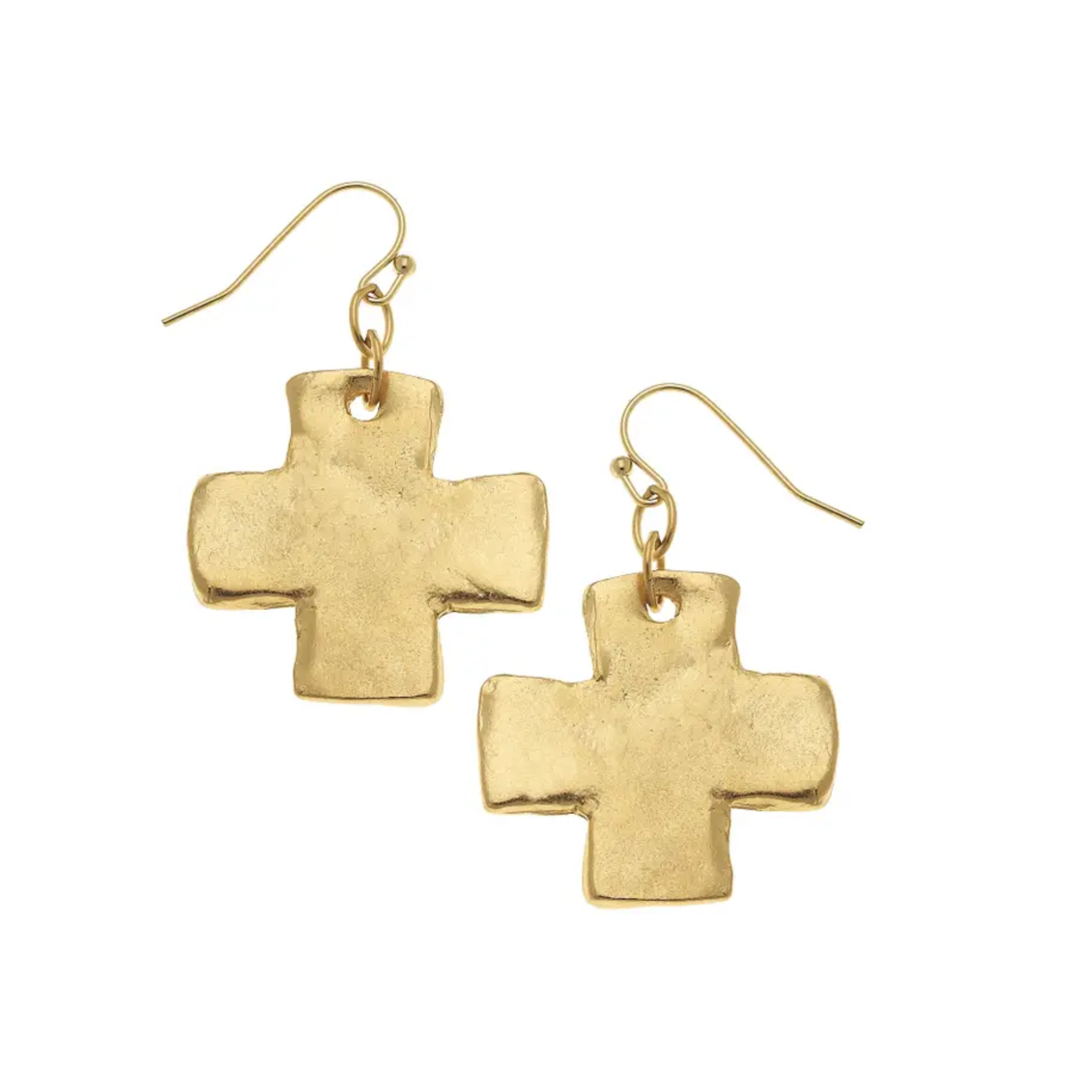 Gold Cross Earrings