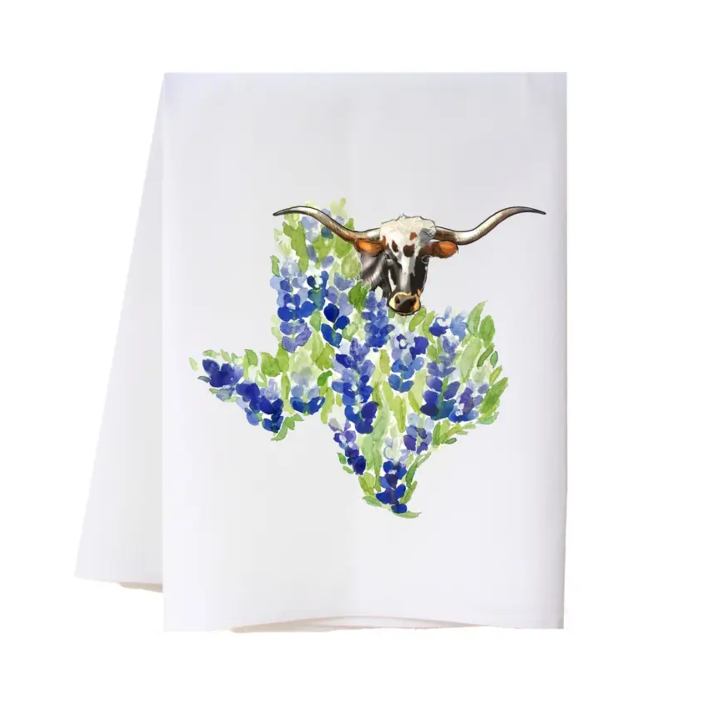 Bluebonnets Longhorn Towel