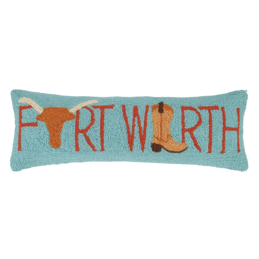 Fort Worth Embroidered Pillow