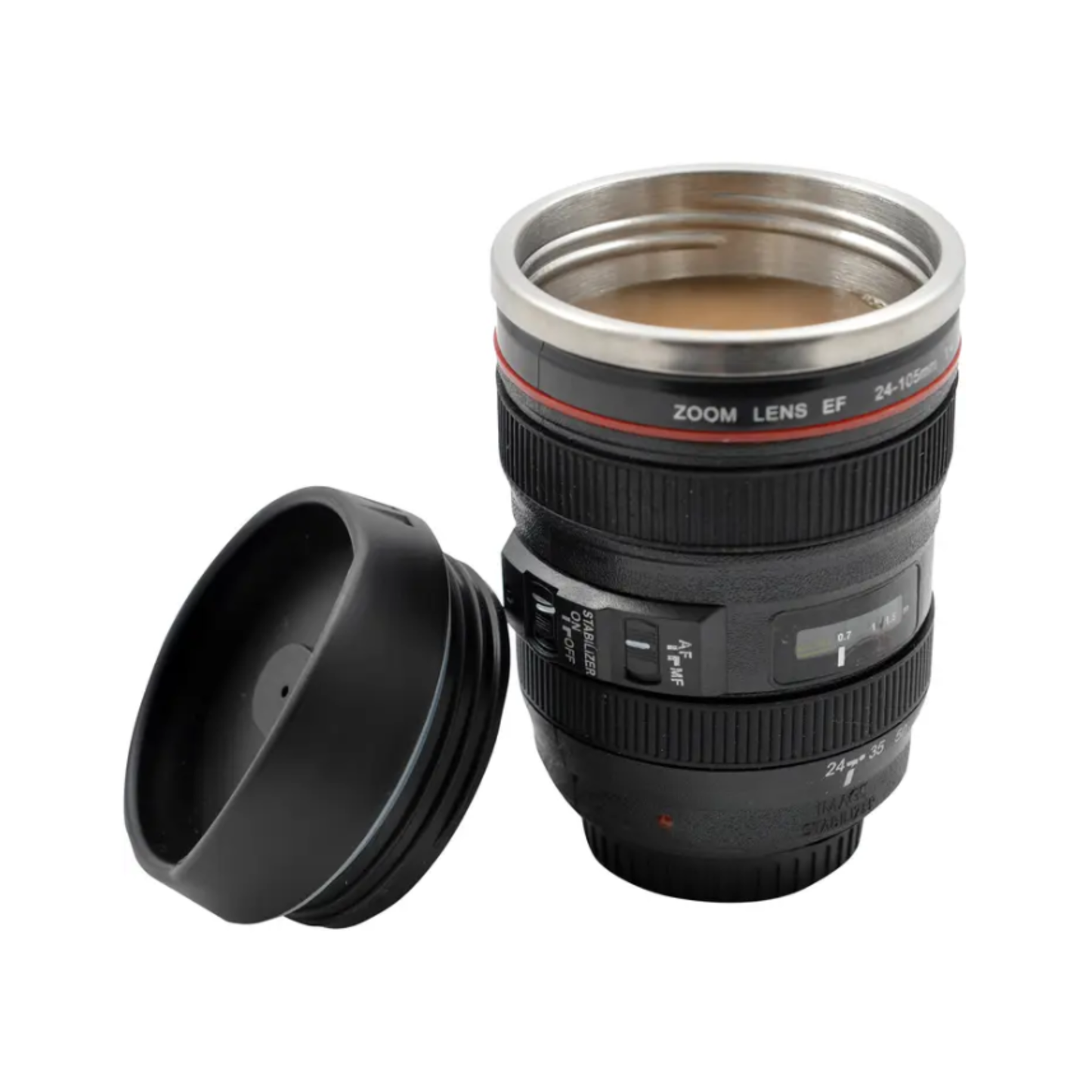 Camera Lens Mug with Stainless Steel Liner
