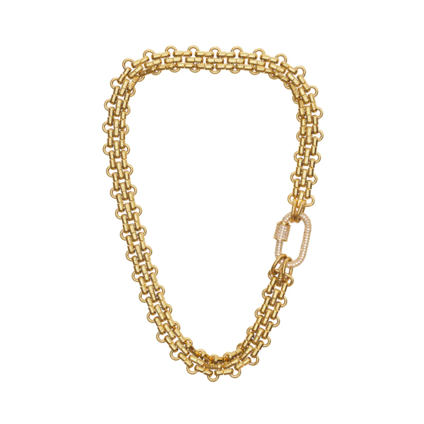 SALE Pave Carabiner Necklace