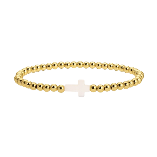 Gold Bracelet with Cross