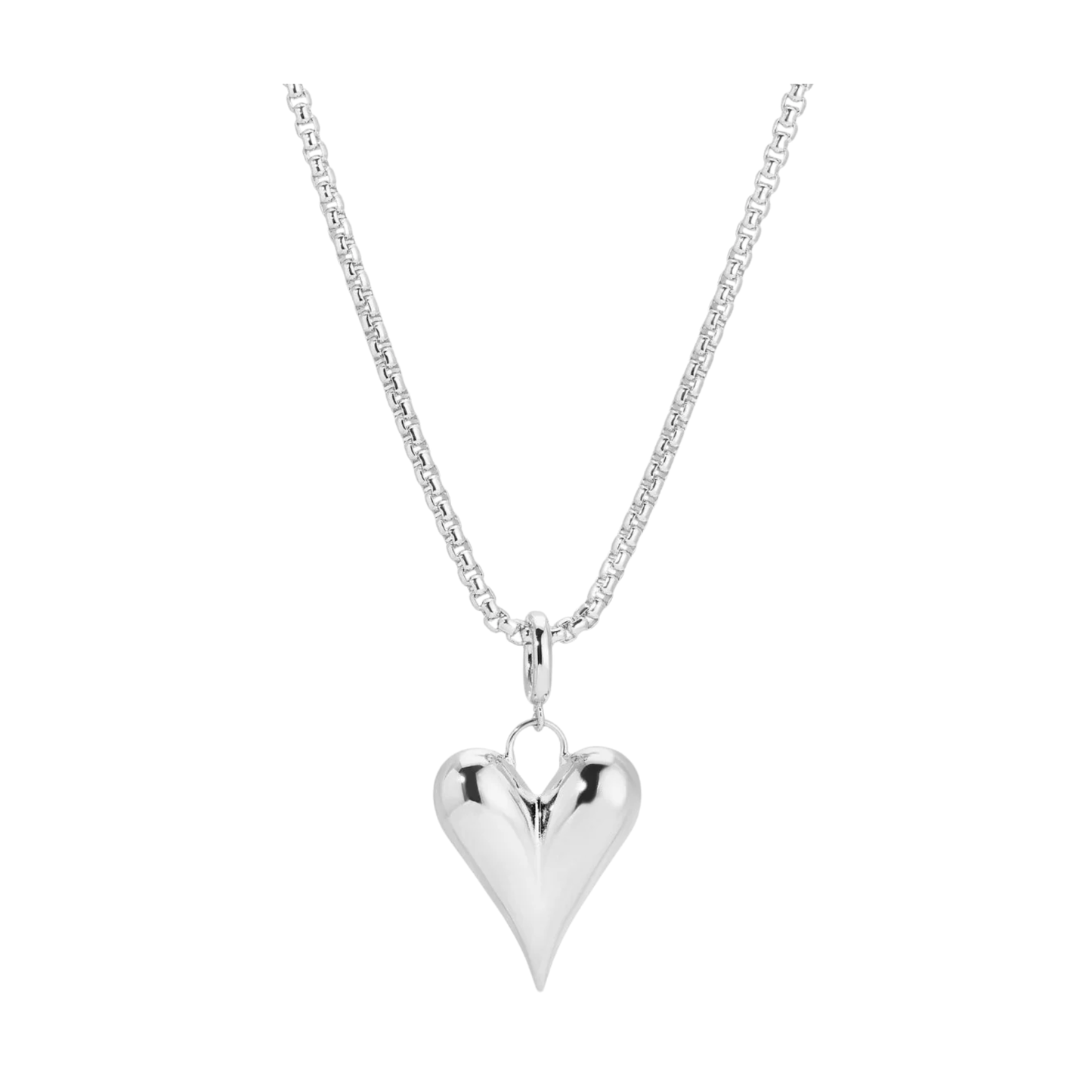 Bubble Heart Necklace Silver