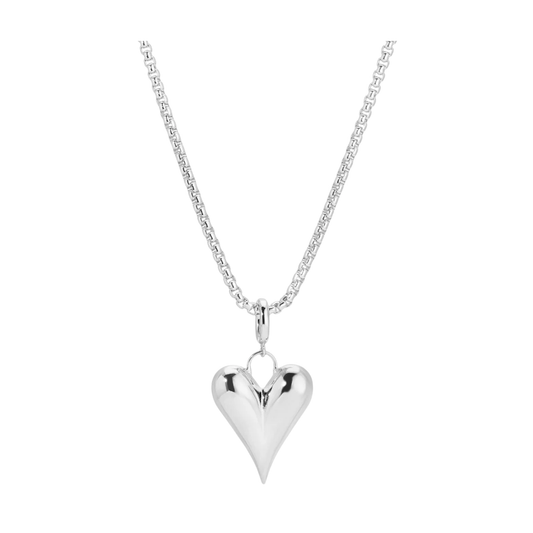 Bubble Heart Necklace Silver