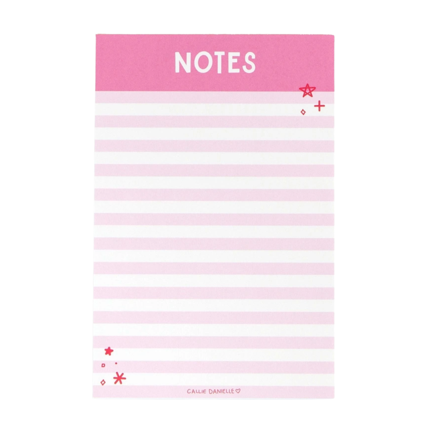 Pink Striped Notepad 4x6