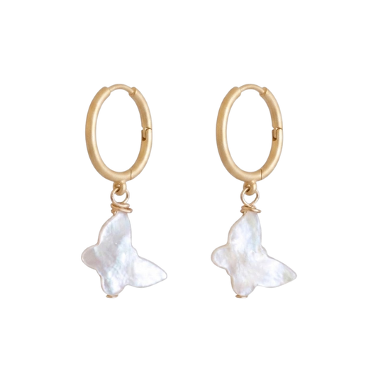 Baby Hoop Flutterby Earrings