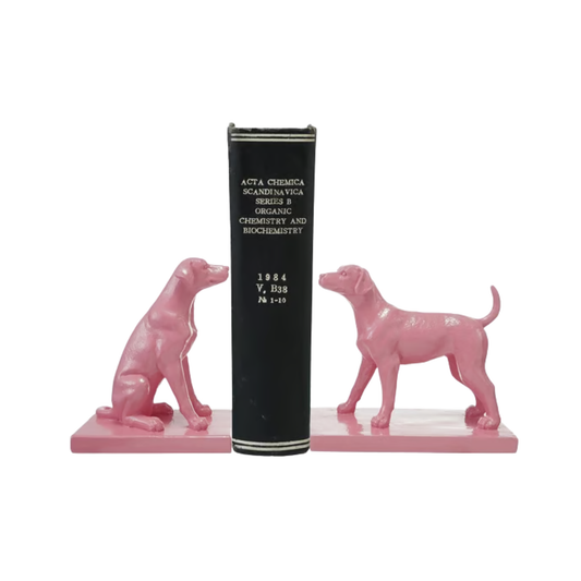 Resin Dog Bookends