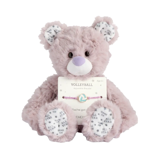 Purple Volleyball Bear