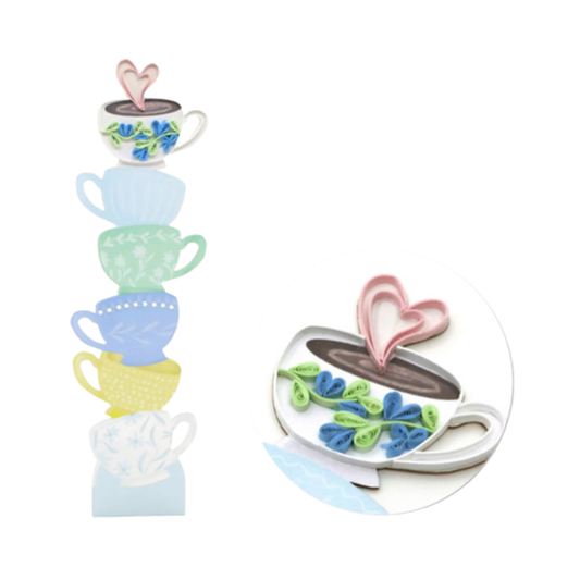 Bookmark Teacups Quilling
