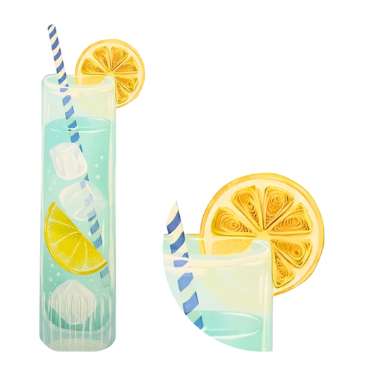 Bookmark Lemon Drink Quilling