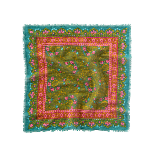 Teal Bandana Scarf