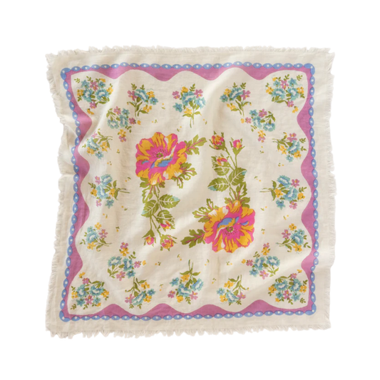 Pink Blossoms Bandana Scarf