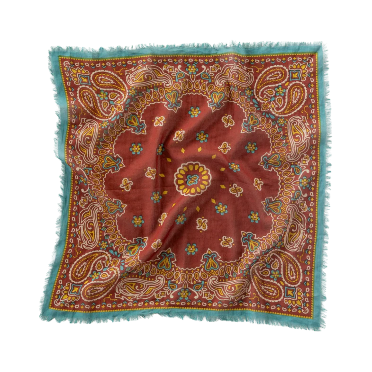 Brick Red Bandana Scarf