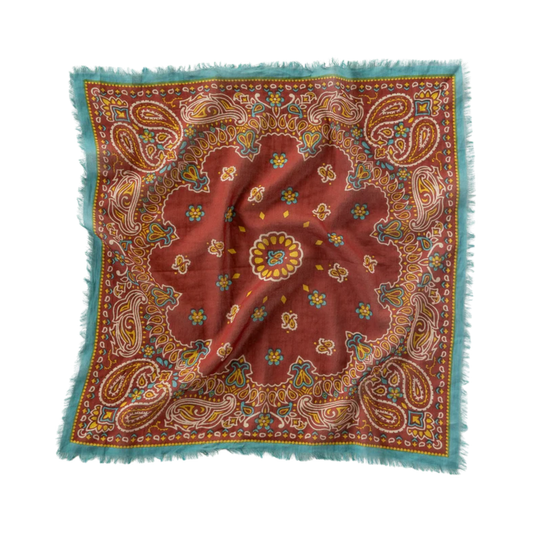 Brick Red Bandana Scarf