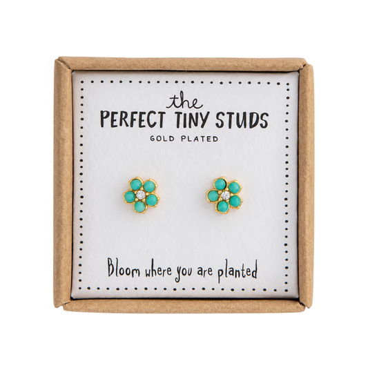Turquoise Daisy Studs