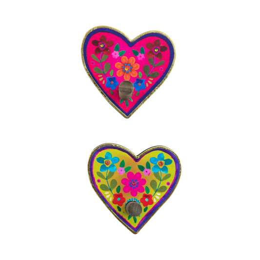 Wooden Wall Hook Multi Heart
