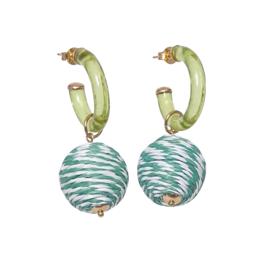 Whimsy Hoop Mint Earring