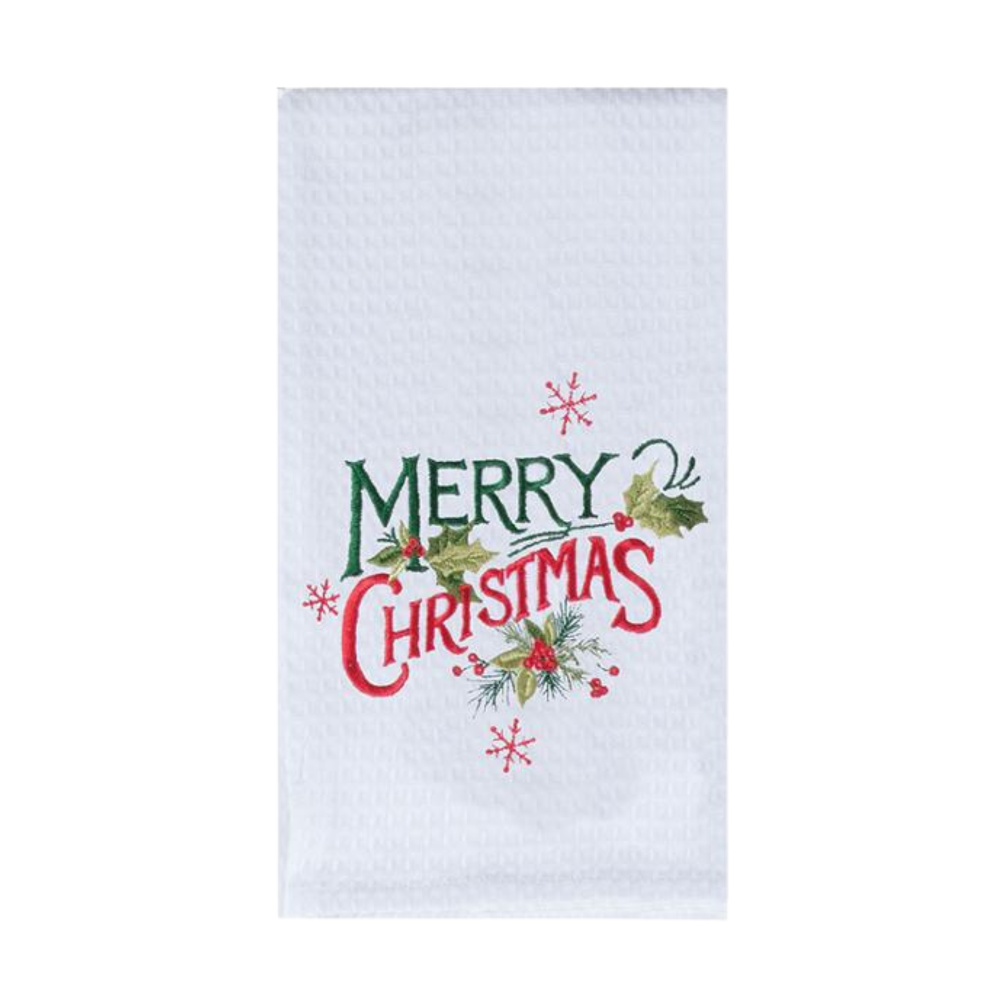 Merry Christmas Waffle Towel