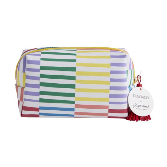 Bold Striped Quilted Pouch