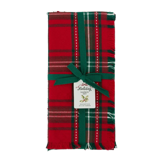 Holiday Tartan Plain Napkin Set