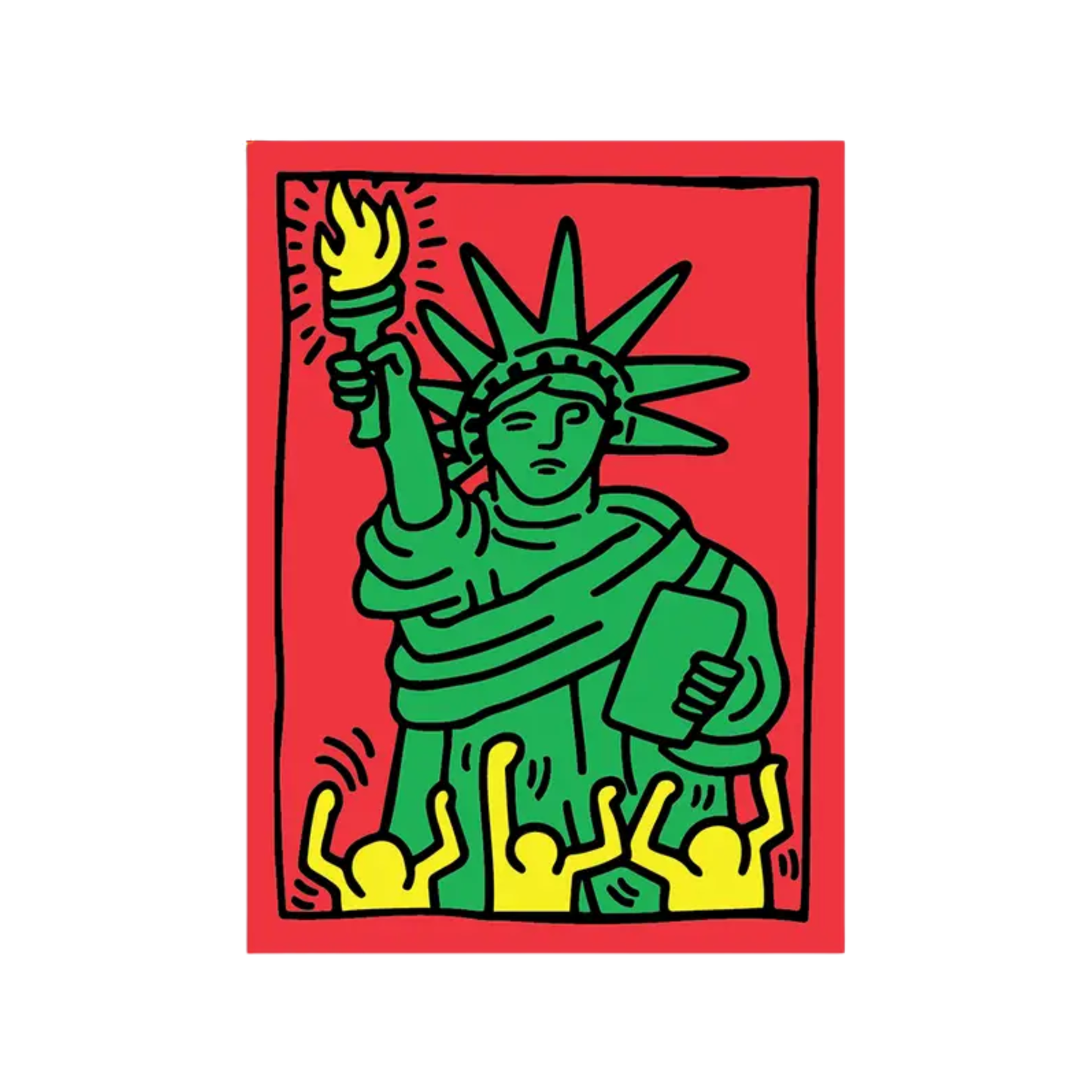 Statue of Liberty by Keith Haring Vinyl Sticker