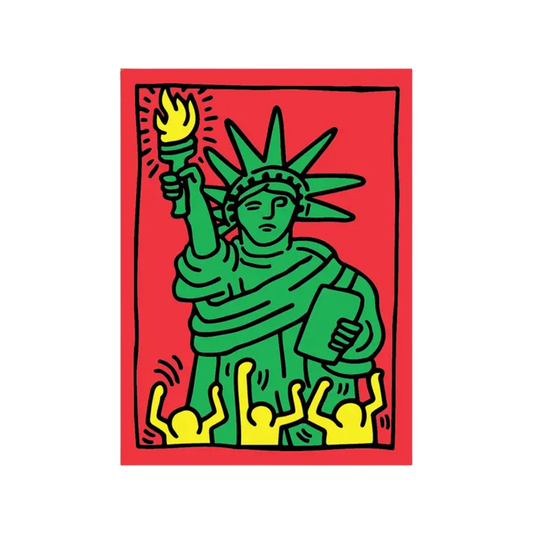 Statue of Liberty by Keith Haring Vinyl Sticker