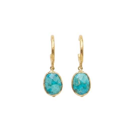 Baby Hoops Turquoise Earring