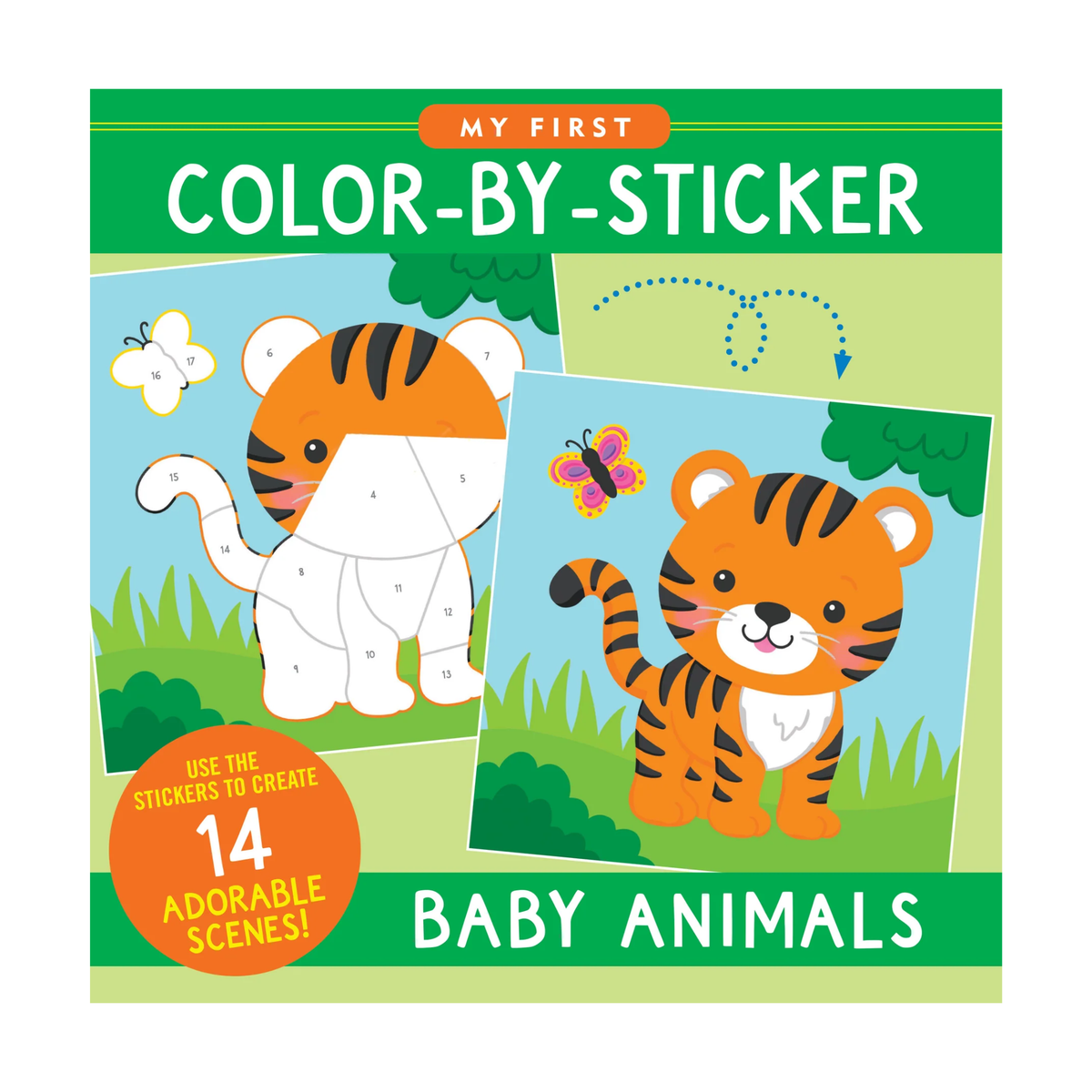 First Color by Sticker Baby Animals