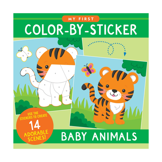 First Color by Sticker Baby Animals