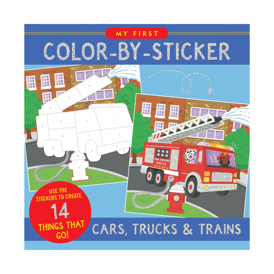 First Color Sticker Cars, Trucks and Trains