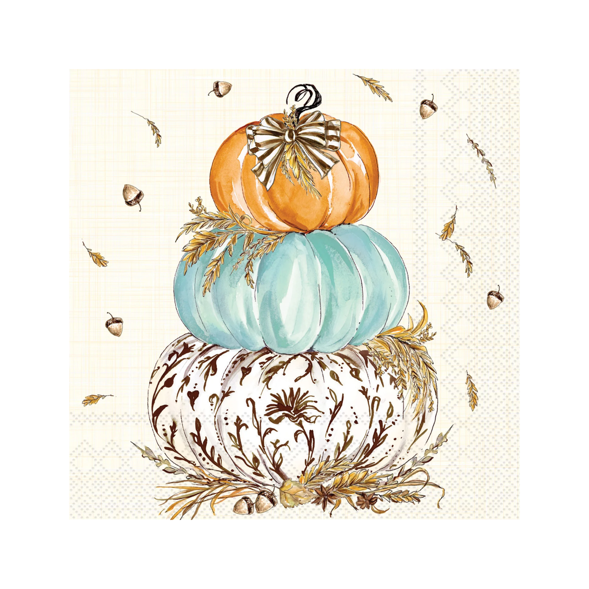 Wheat Pumpkins Cocktail Napkin