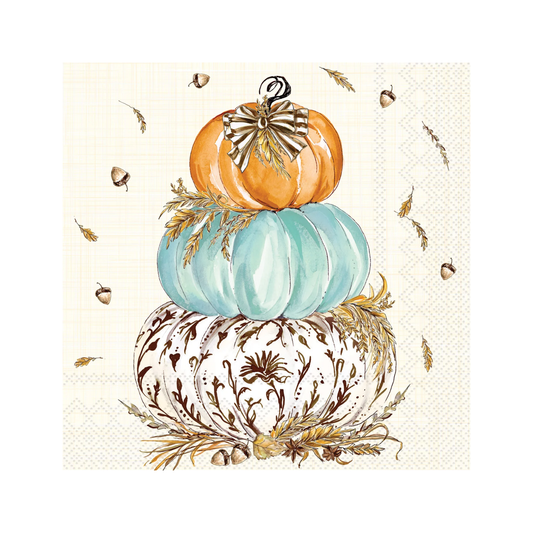 Wheat Pumpkins Cocktail Napkin